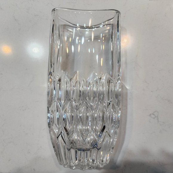 Lead Crystal Oval Pocket Vase - Picture 1 of 3